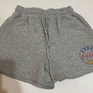 Coca Cola- forever 21 grey high waisted sweatshorts.